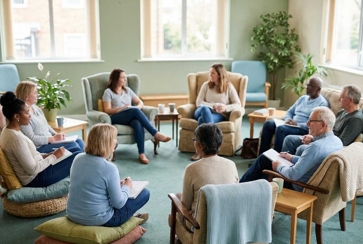 Community gathering in a welcoming space