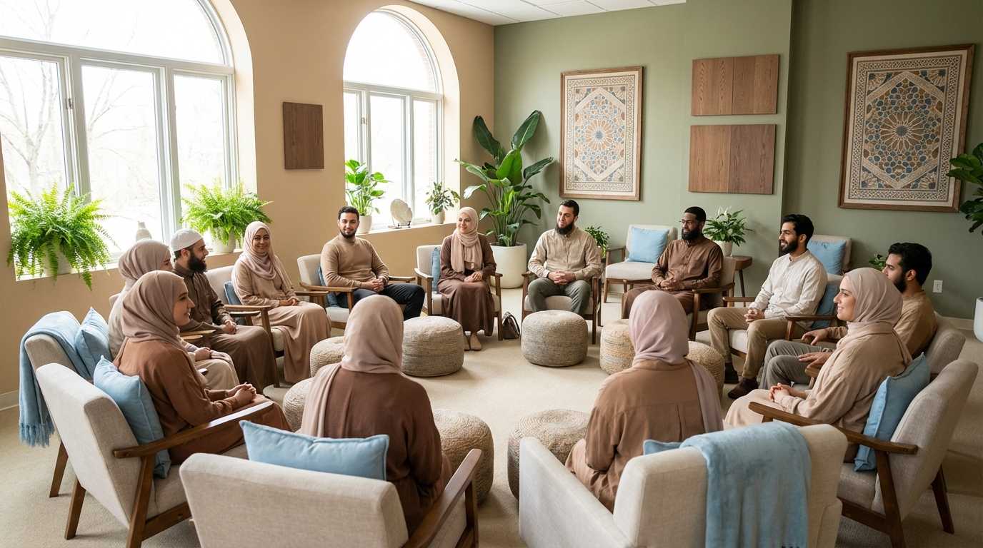 Community gathering in a welcoming space